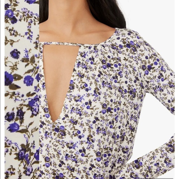 Free People Kaya Print Cutout Bodysuit - Medium - Picture 5 of 5